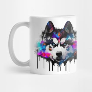 Polar Husky Stencil Artwork Mug